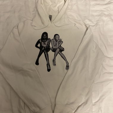 Sweat à capuche Kate Moss & Naomi Cambell