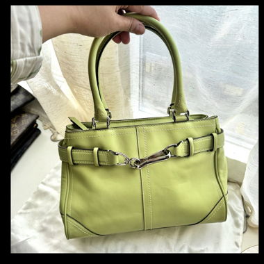 Coach Hampton Tote Bag Lime Green