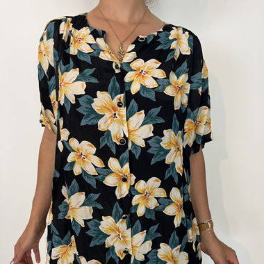 Blouse à fleurs vintage 