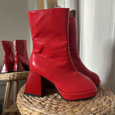 Bottines rouge T36