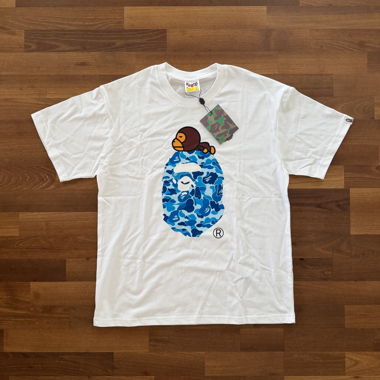 T-shirt BAPE Baby Milo Camo Bianco Taglia L Nuovo