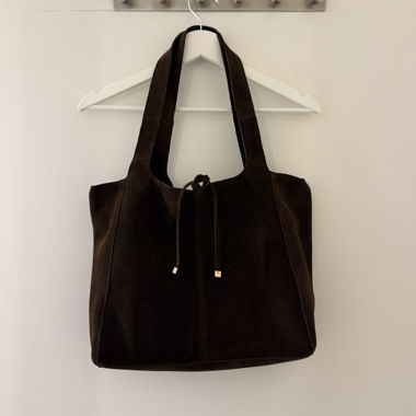 Shopper in pelle scamosciata