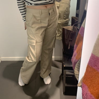 Beige Cargo Pants