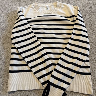 Maglione in maglia a righe