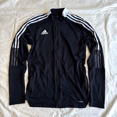 Veste de survêtement à 3 bandes blanches Adidas Aeroready