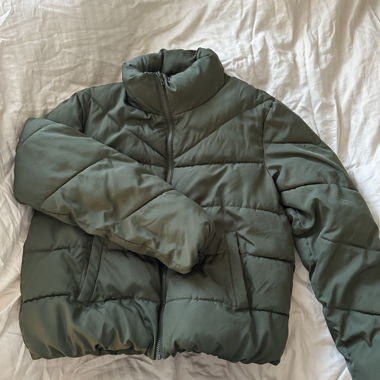 green overdized jacket