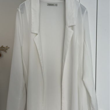 Blazer bianco semi-trasparente Stradivarius