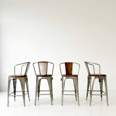 Barhocker aus Leder  
