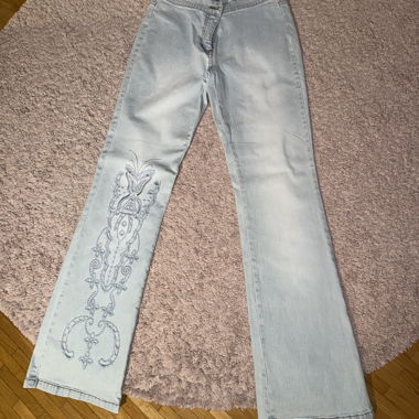 Jeans y2k "B-street" con motivo