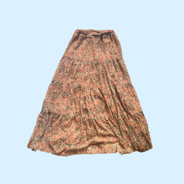 paisley flowy floral fairy maxi skirt 