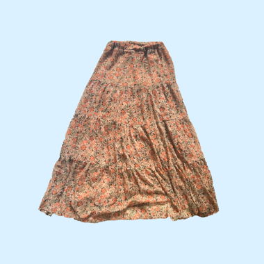paisley flowy floral fairy maxi skirt 