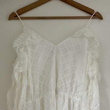 Weisser Spitzen-Jumpsuit Gr. M, Vera&Lucy