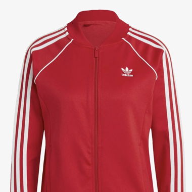 Rote Adidas Sweatjacke