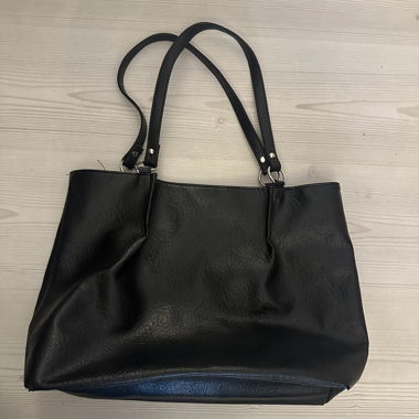 Large Black Bag with metal hooks