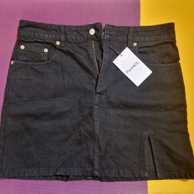 Black denim skirt Pomelo