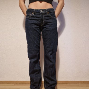 Weekday dark blue jeans