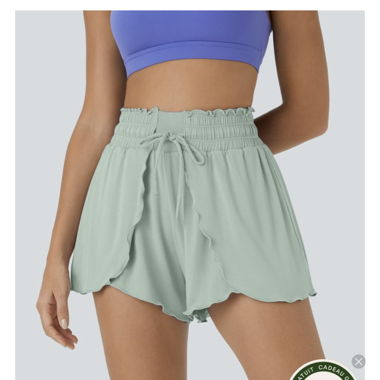 Pantaloncini Scuriti Verdi Menta