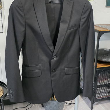 Blazer da uomo nero taglia S incl. pantaloni taglia 44