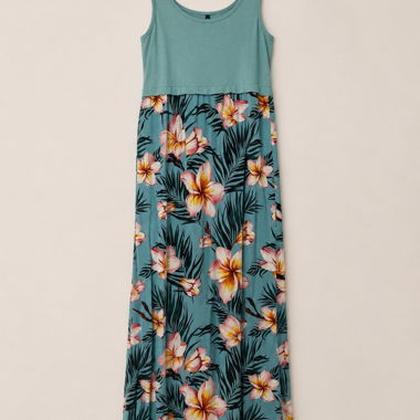 Robe d'été sans manches à imprimé floral