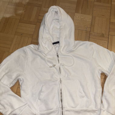 Felpa bianca corta Brandy Melville