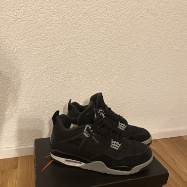 Air Jordan 4s Black Canvas