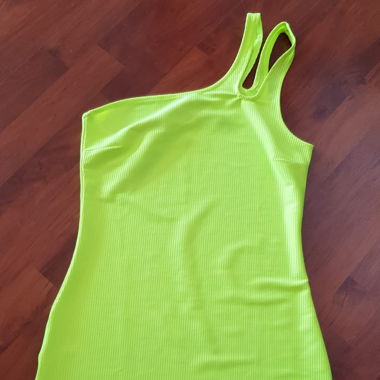 Robe jaune fluo Divided H&M taille M