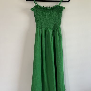 Green Suspender Dress