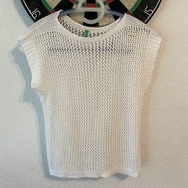 Top in rete bianco