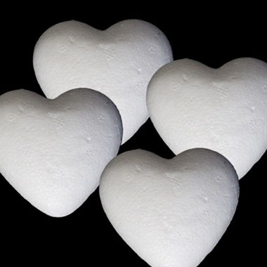 Cœur en polystyrène 5cm (30 pièces)