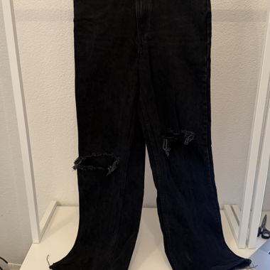Schwarze Ripped Jeans