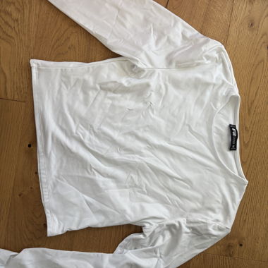 T-shirt Bianco a Maniche Lunghe