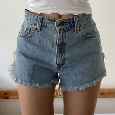 Levi’s denim shorts distressed