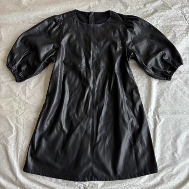 “Luana” leather imitation dress