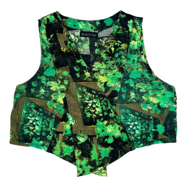 Vintage Asymmetrical Rave Crop Top