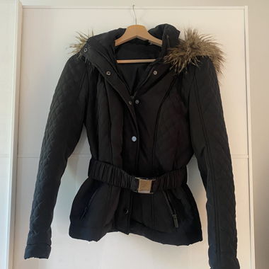 Black Winter Jacket with Hood