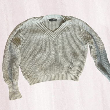 Pull en maille gris SHEIN