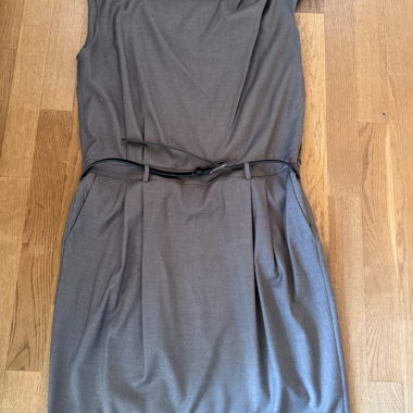 Grey Dress with Belt