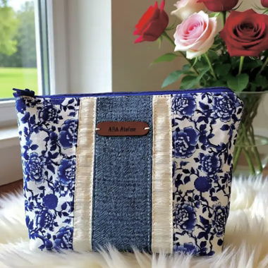 Borsa cosmetica Modern Patchwork - Fatto a mano - Unica