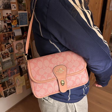 Borsa a tracolla Coach rosa