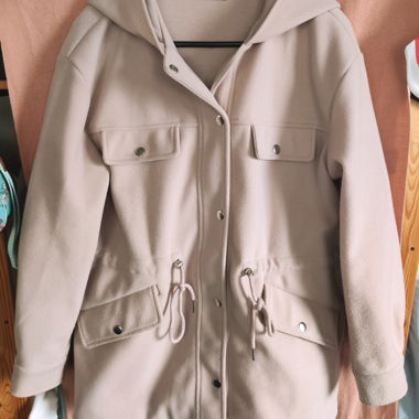 Giacca oversize con cappuccio Blush