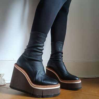 Stivali con zeppa Clergerie neri