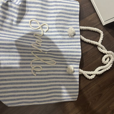 Gestreifte Strandtasche