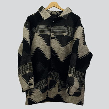 Giacca in lana unisex taglia M con motivo etnico