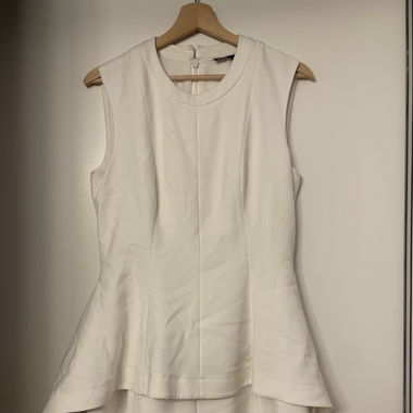White mid length dress