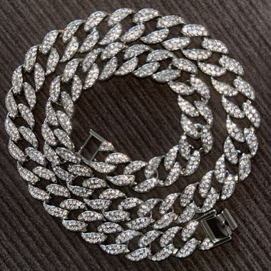 Stainless Steel chain with sparkly stones