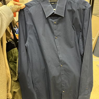 Chemise stretch bleu foncé