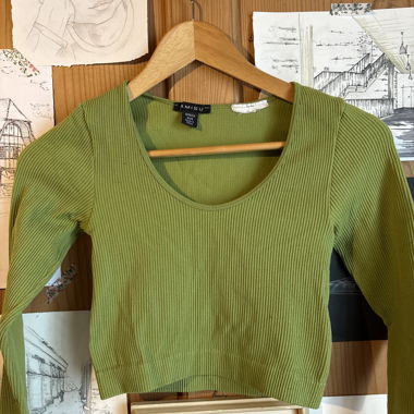 langarmshirt- grün
