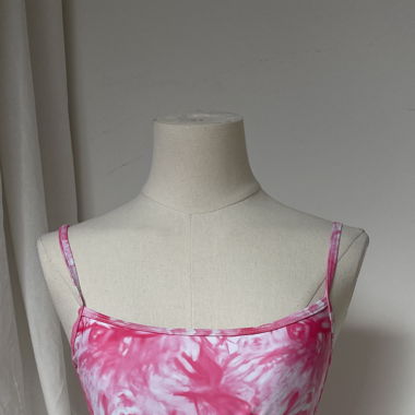 Pink white swimsuit