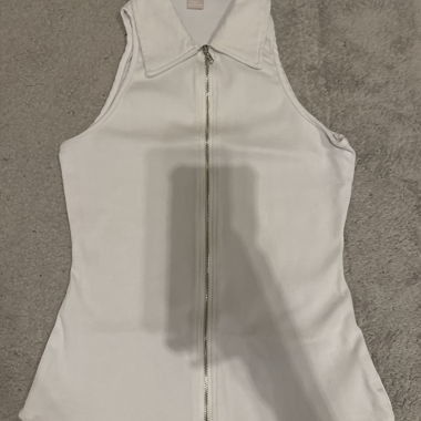 Weisses Reissverschluss Tanktop