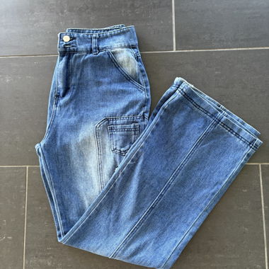 Jeans cargo blu